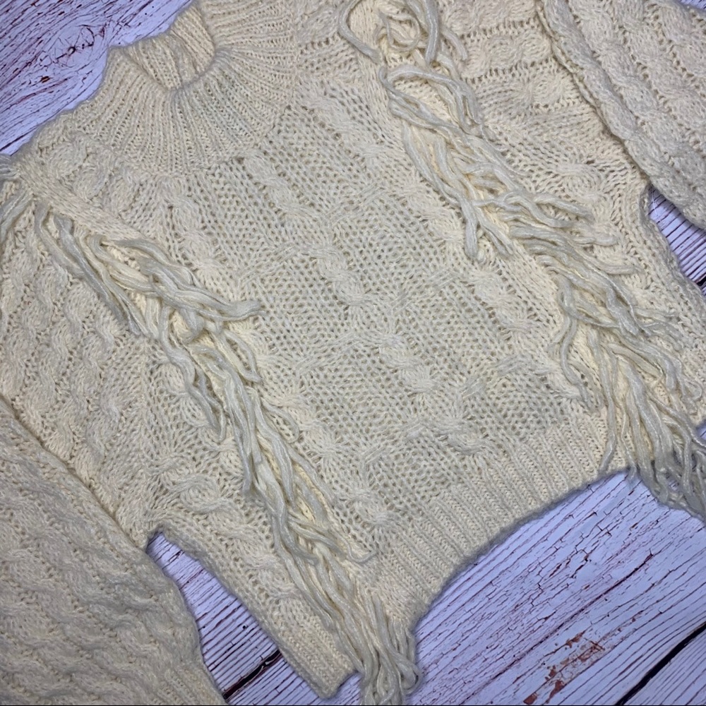 ASOS Cable Knit Fringe Sweater - Picture 7 of 15